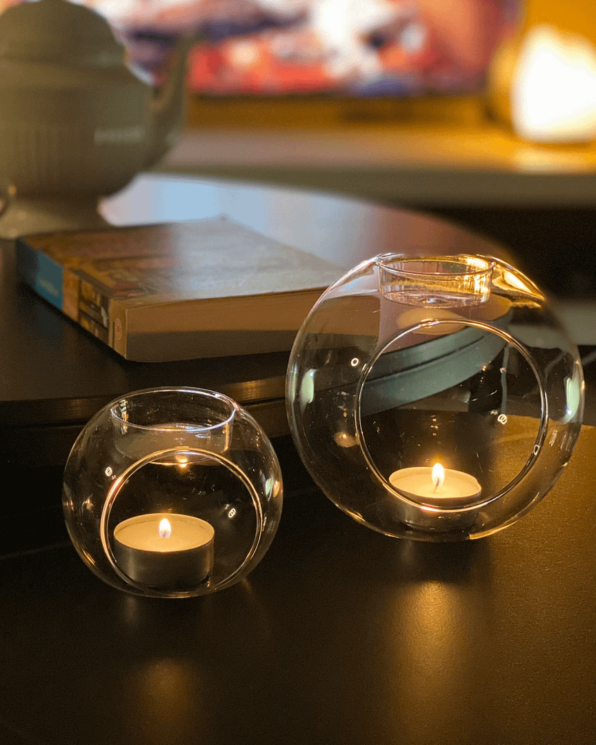 Glimmerglass met 3 waxmelts - Afbeelding 2